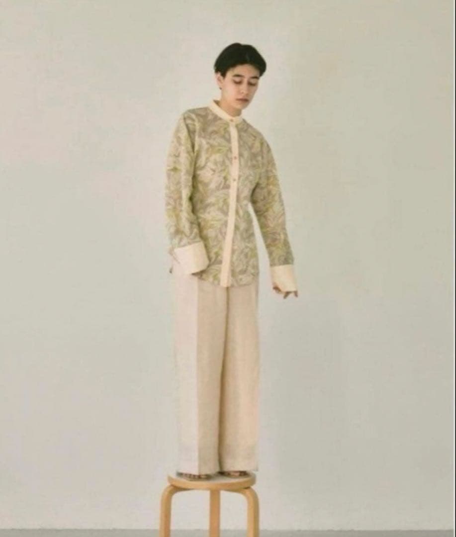 Kagaku様 TODAYFUL トゥデイフル スタンドカラー 総柄シャツ