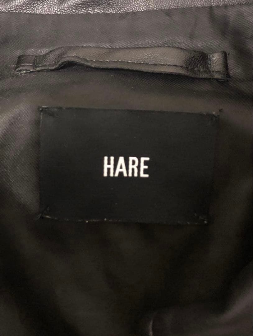 ぺ*ー様 短丈　HARE シンセティックレザーA-2ブルゾン
