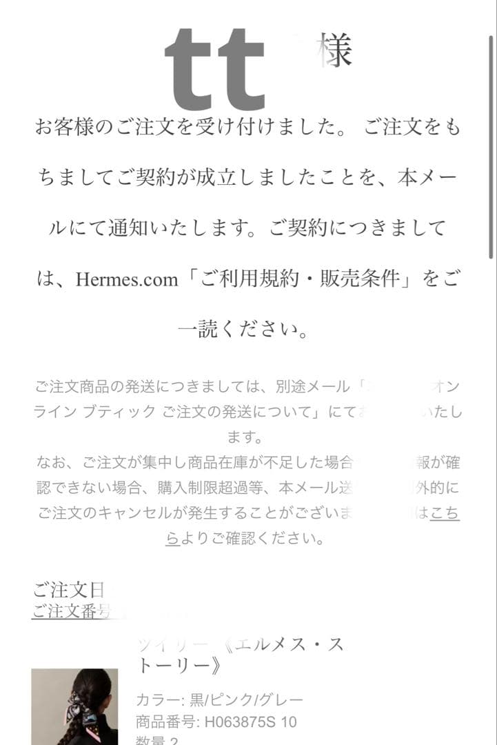 エルメス ツイリー HERMES STORY ブラック　ピンク　限定価格