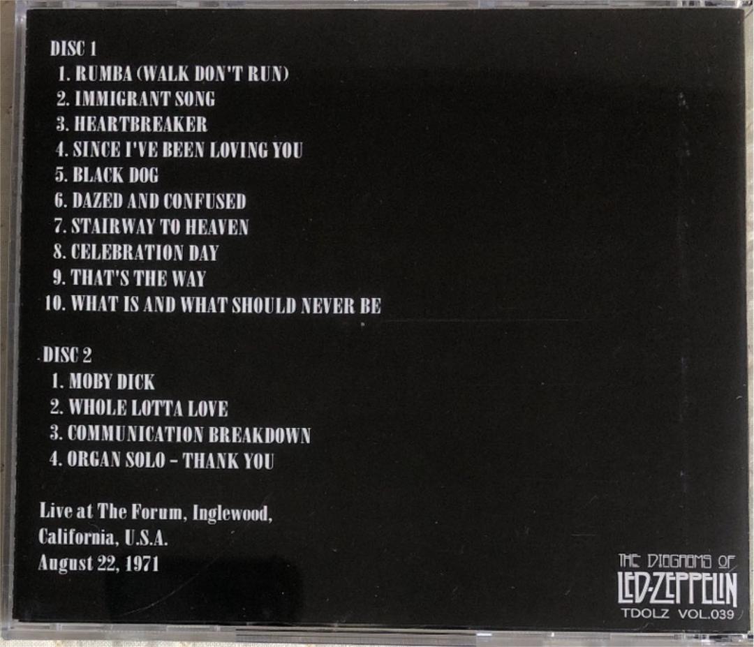 4CD！LED ZEPPELIN/ LIVE AT THE FORUM 1971