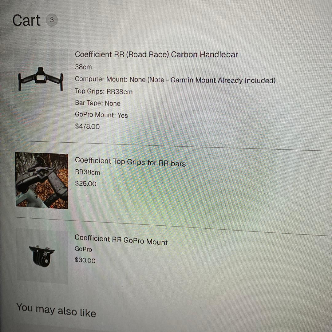パーツ coefficient RR cabon handlebar