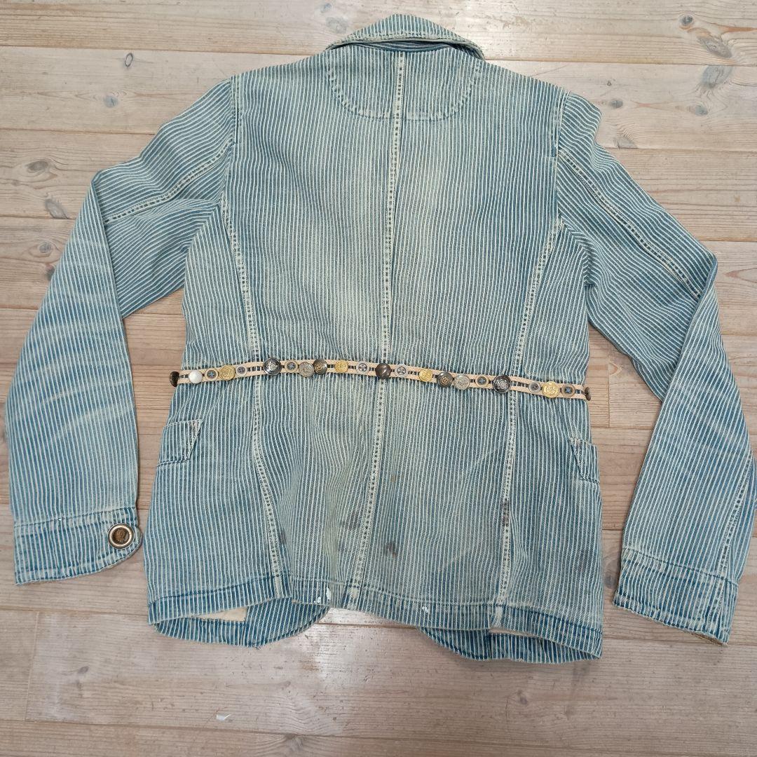 kapital キャピタル　10ozヒッコリー女の子Pコート（マリン加工）　美品