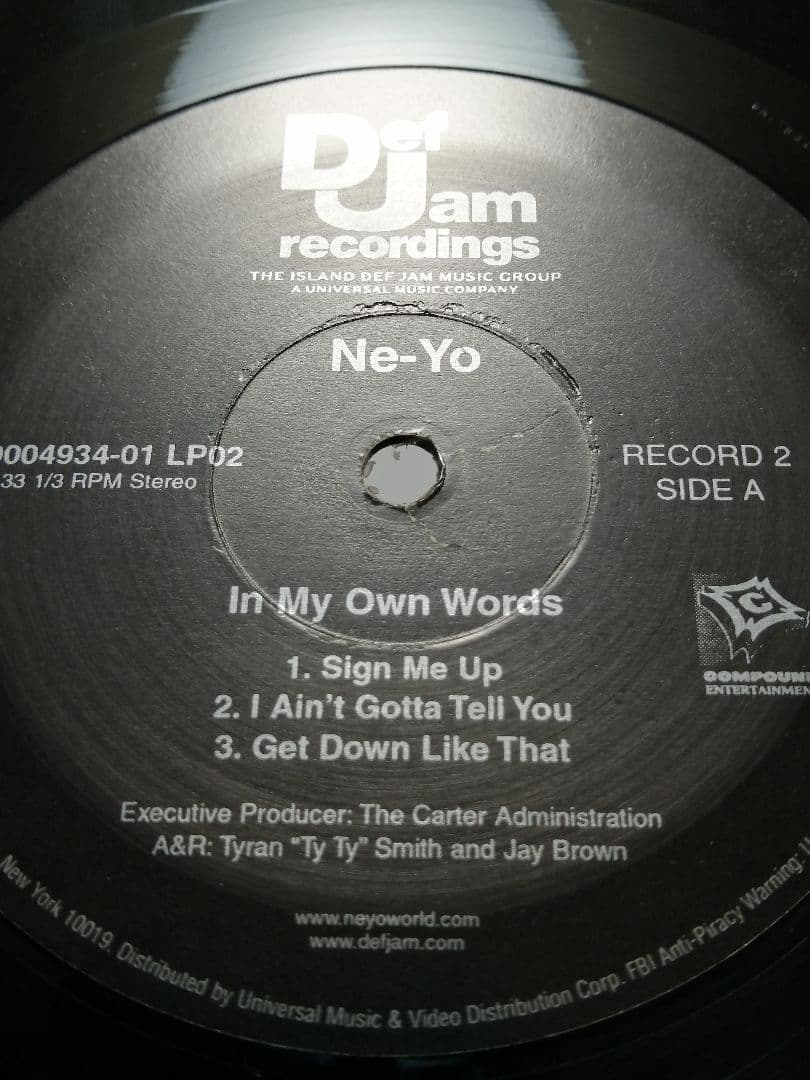 【'05 名盤】NE−YO ニーヨ IN MY OWN WORLD 2枚組LP