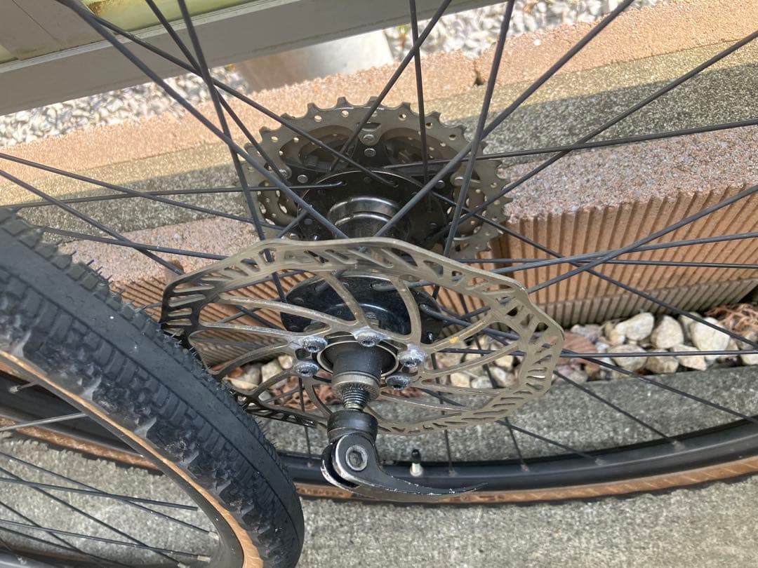 オールシティ　完成車の完組ホイールセット　700C ディスク、カセット付き　中古