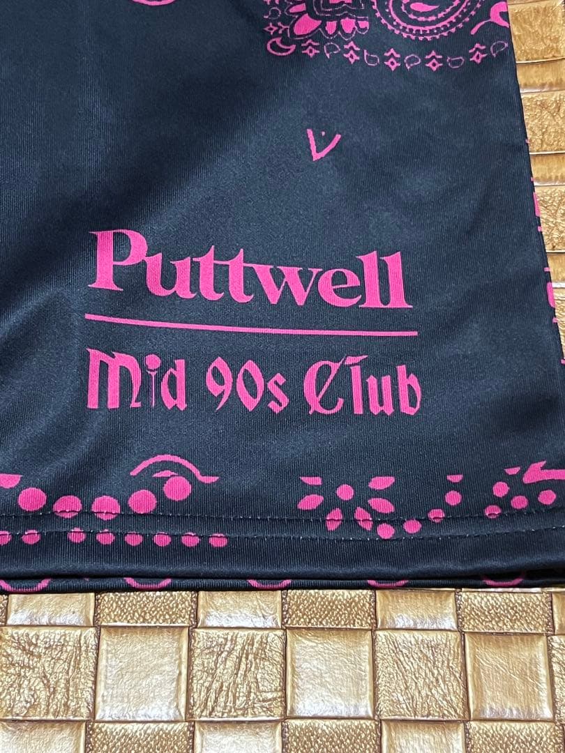 mid 90s club×Puttwell　モックネックカットソー　/M　黒