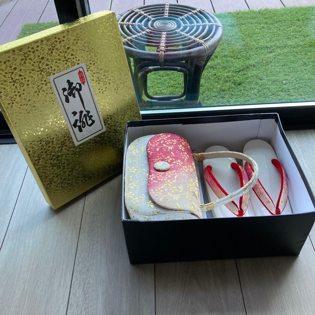 キンワシの和装用バッグ と草履セット