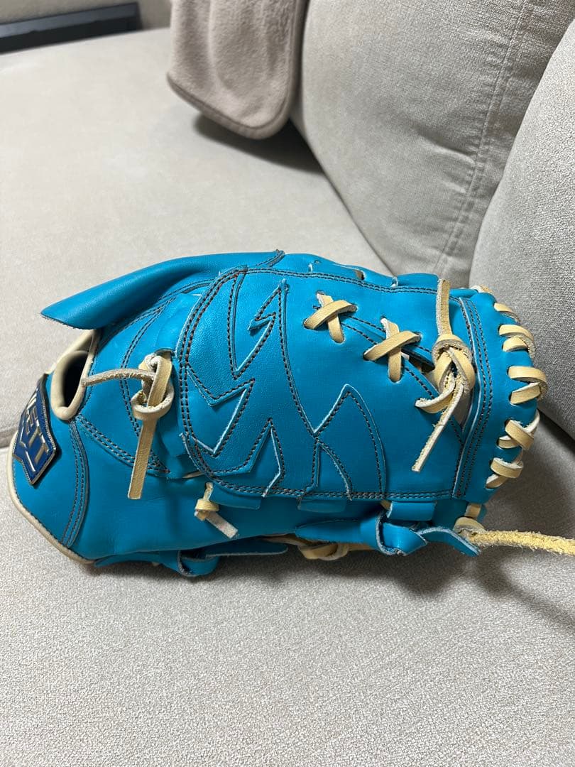ZETT 青 硬式グローブ レースアップ