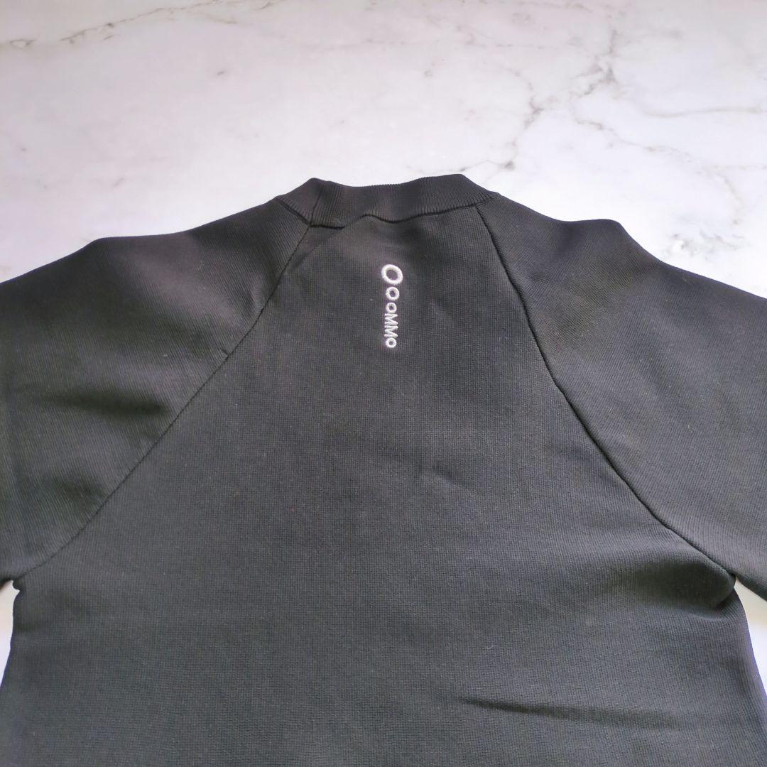 OMMO TENT LINE KNIT OP ロングワンピース バイカラー 黒