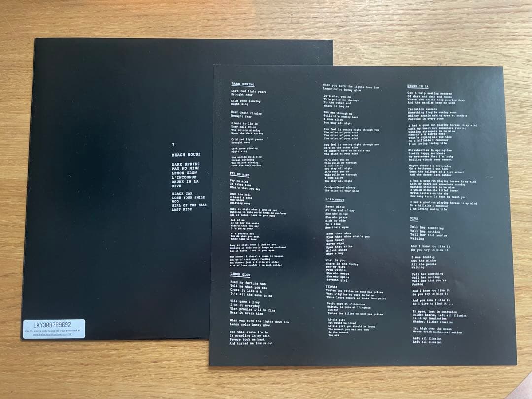 BEACH HOUSE（ビーチハウス）／ 7 レコード盤　LP