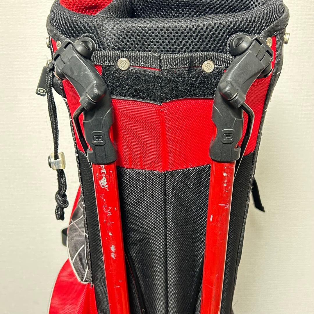 OGIO スタンド キャディバッグ 8分割 ブラック×レッド