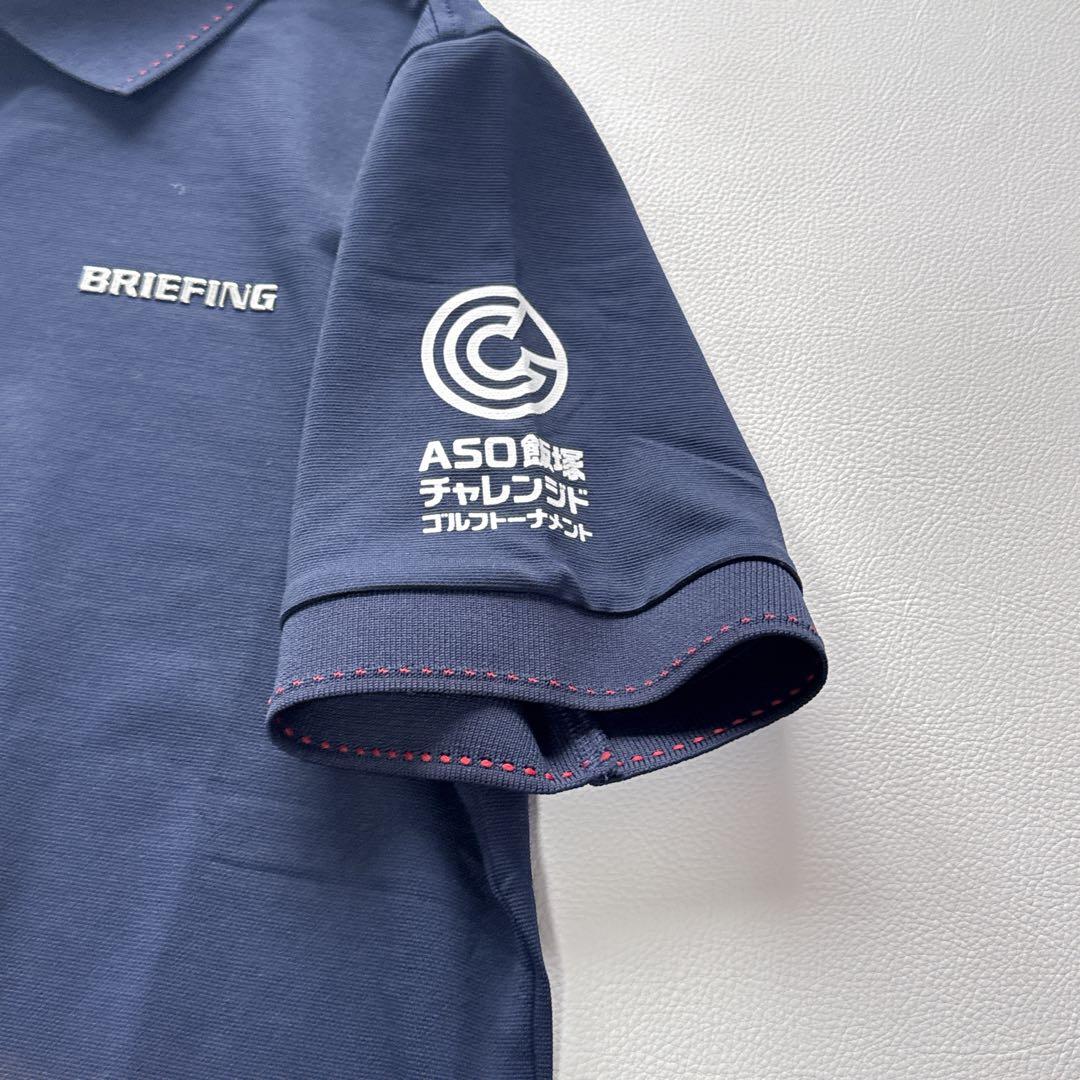 【新品　タグ付き】BRIEFING ネイビー ポロシャツ　ゴルフウェア　ロゴ入り