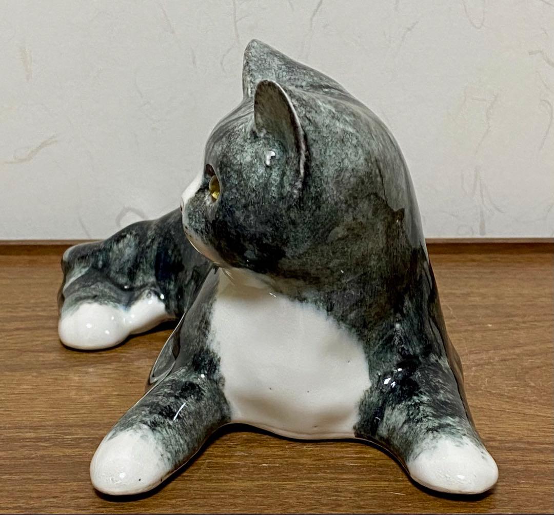 サイズ3　ウィンスタンレイキャット　ケンジントンキャット　サバトラ猫　貫入無し❣️