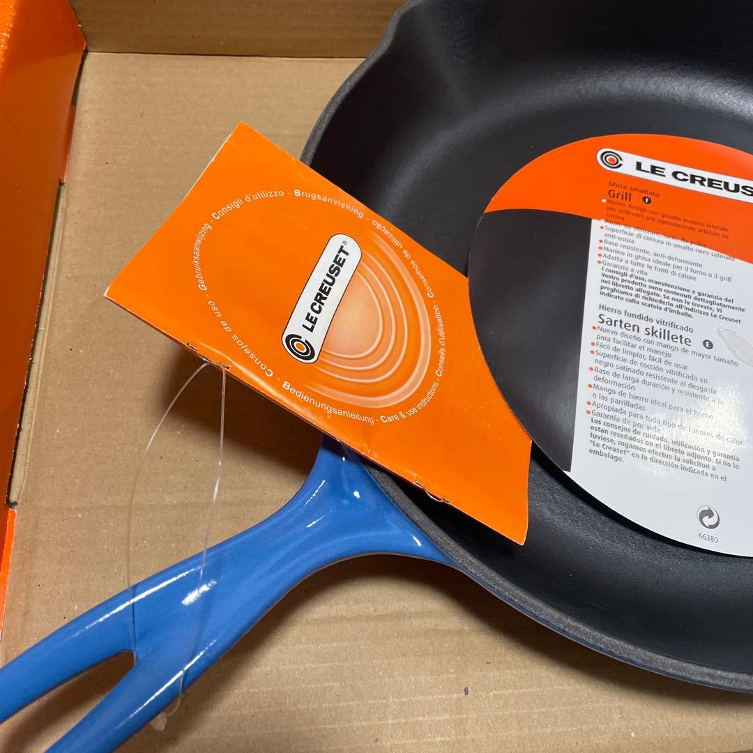 《新品》LE CREUSET 30cm 鋳鉄 スキレット フライパン 青