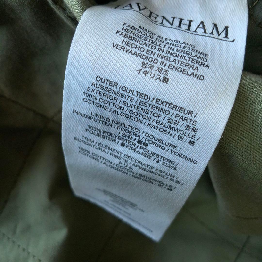 LAVENHAM ラベンハム キルティングベスト 38 オリーブ 英国製 美品
