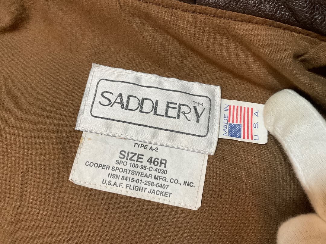 ビッグサイズ SADDLERY COOPER ゴートスキン A-2 46R