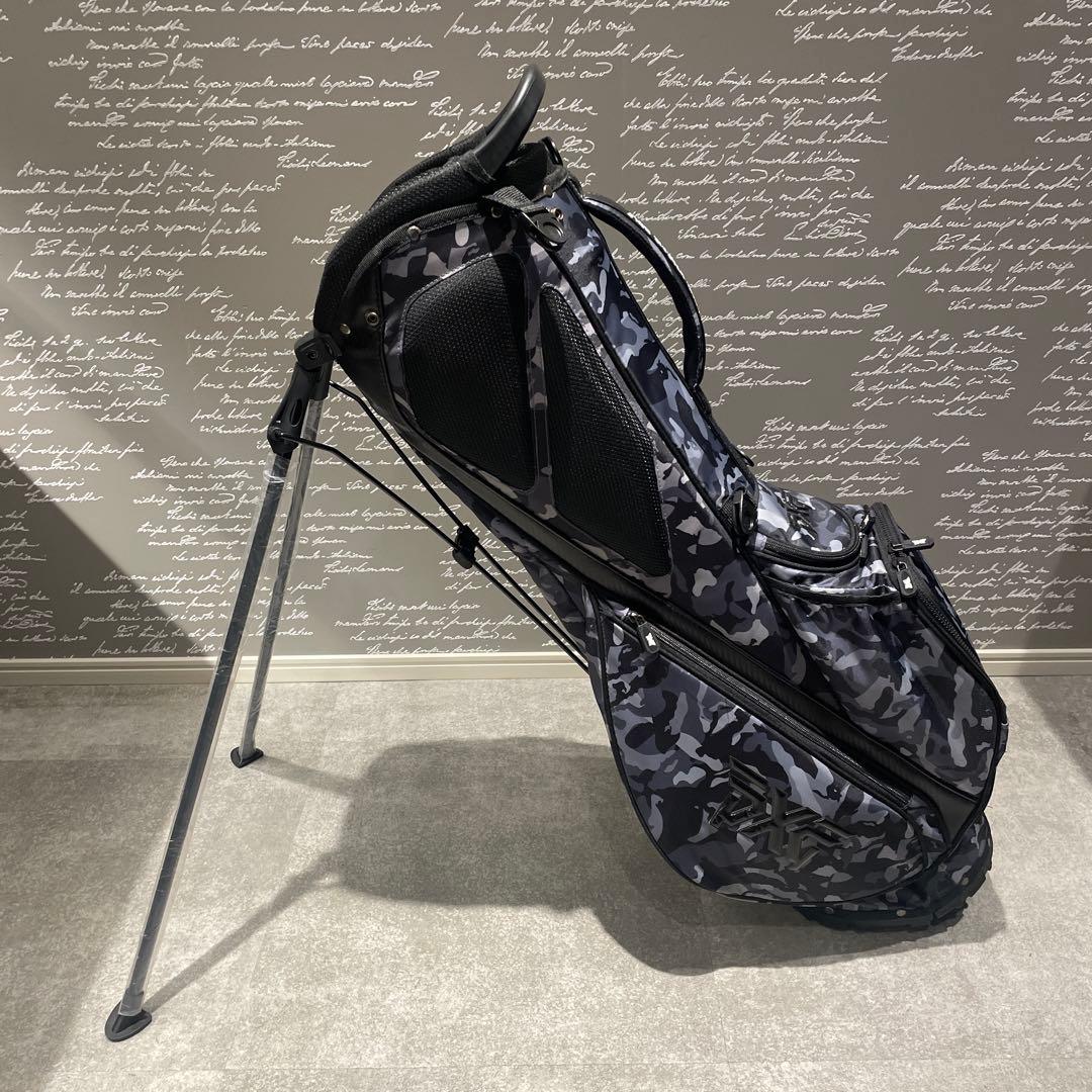【良品】　PXGキャディバック 迷彩柄 スタンド機能 超軽量
