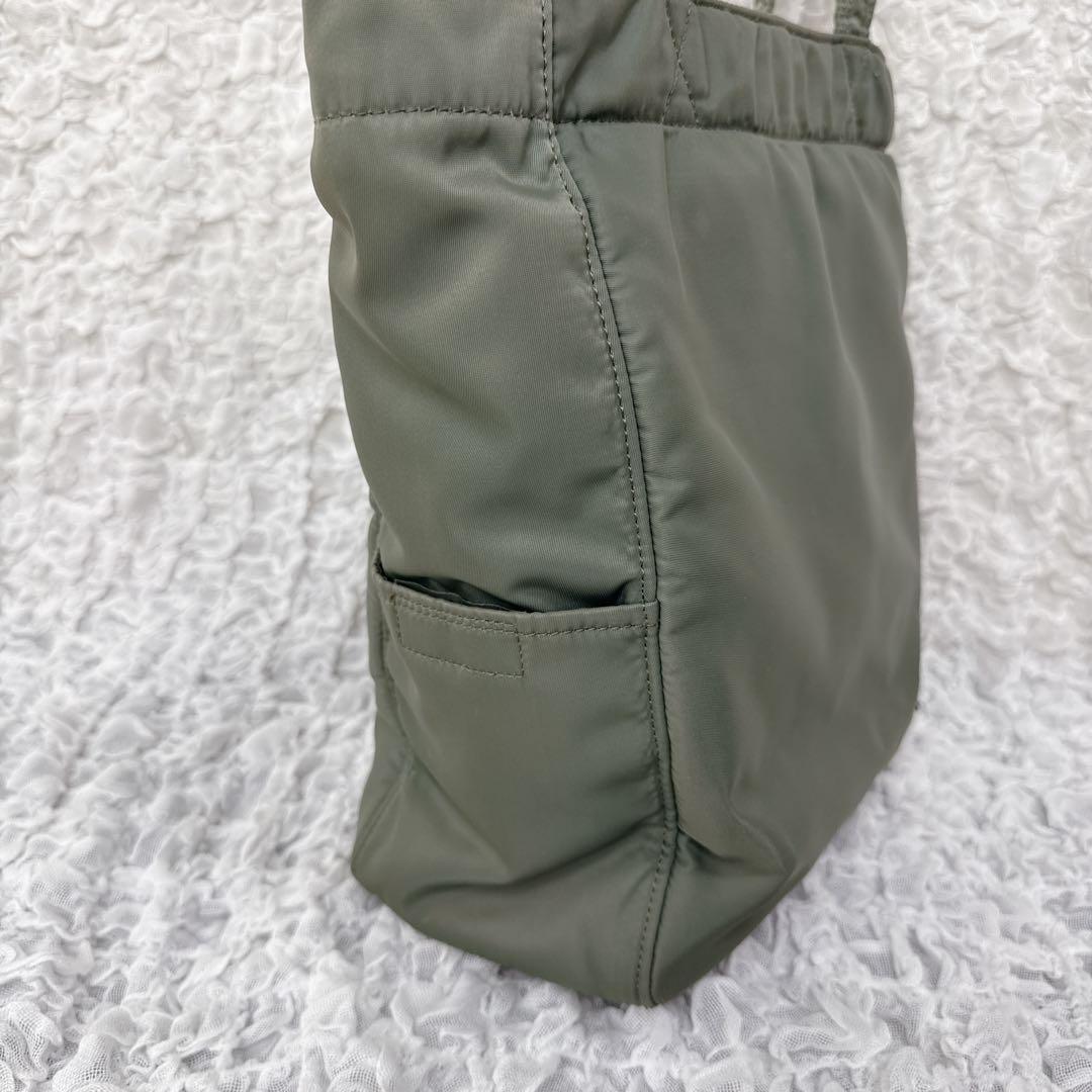 PORTER CREAM トートバッグ　カーキ　グリーン　ナイロン　ポーチ付き