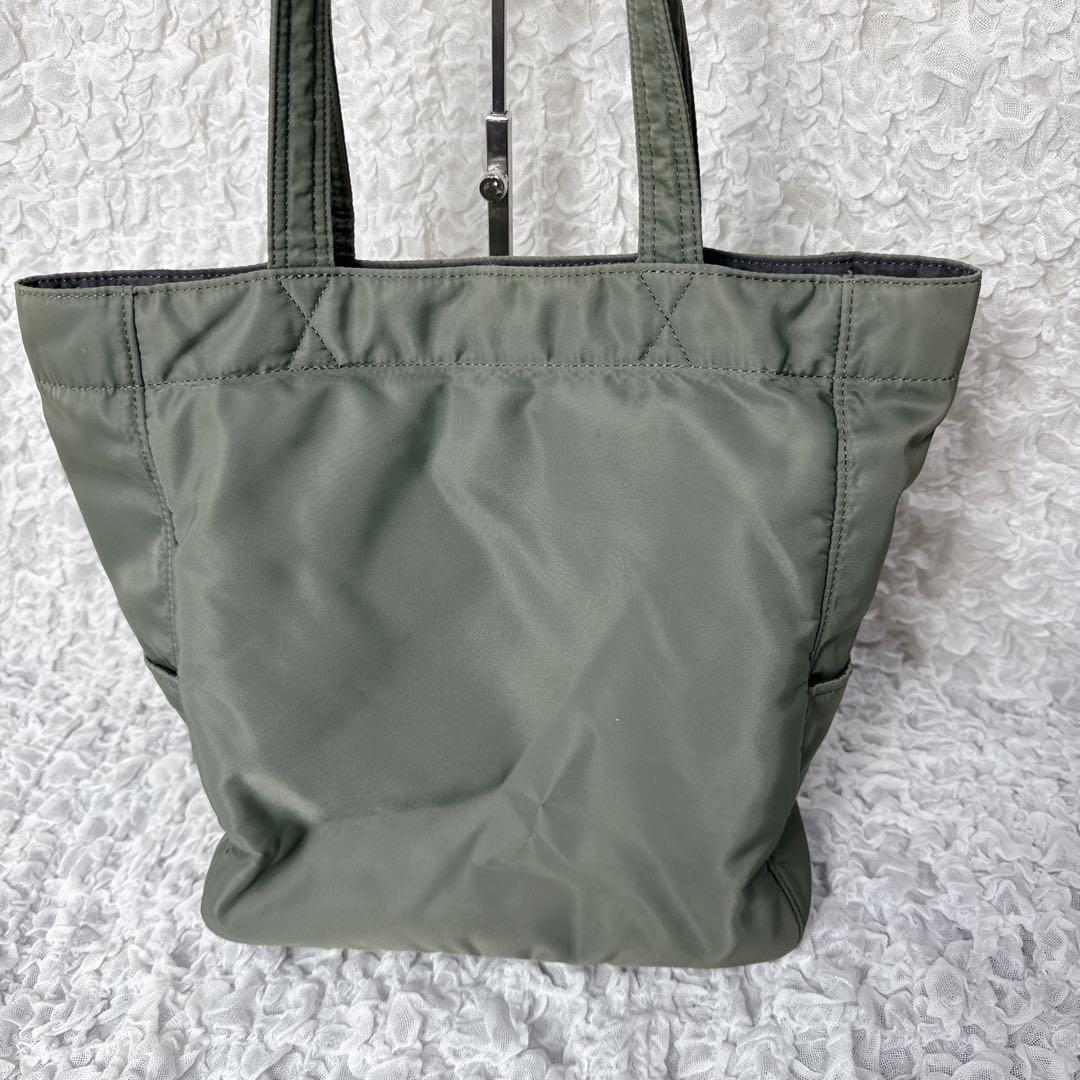 PORTER CREAM トートバッグ　カーキ　グリーン　ナイロン　ポーチ付き