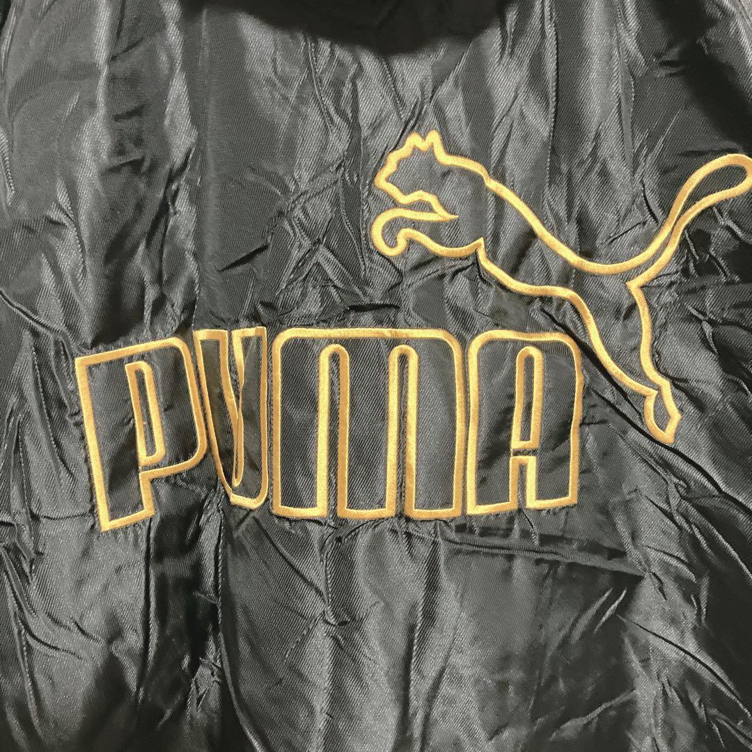 【新品タグ付】90s PUMA プーマ　刺繍　ベンチコート　裏ボア　韓国製　L