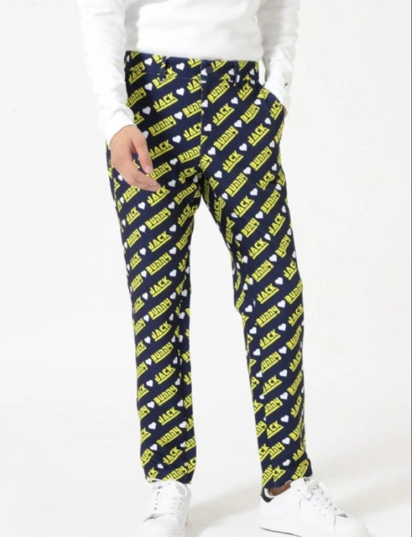新品 ジャックバニー 2WAYストレッチツイルボンディングパンツ(4)M/紺
