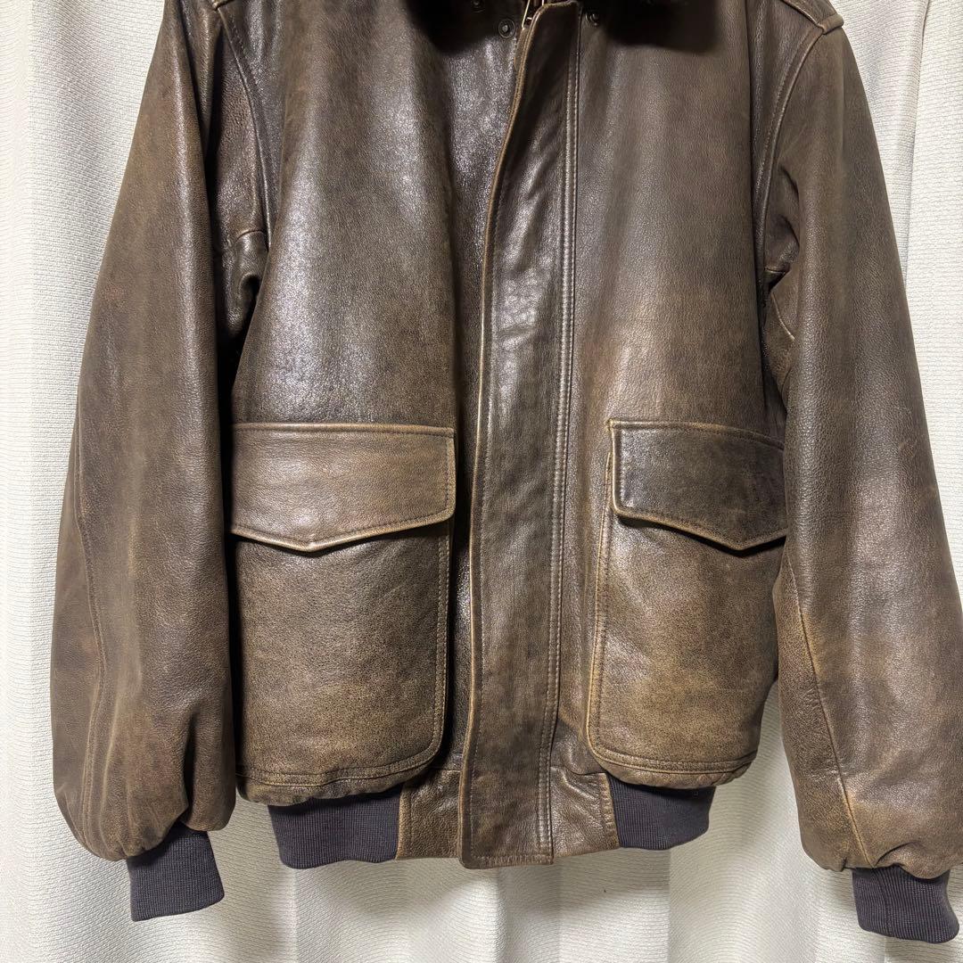 L.L.Bean レザーフライトジャケット 襟ボア G-1型　MからL相当