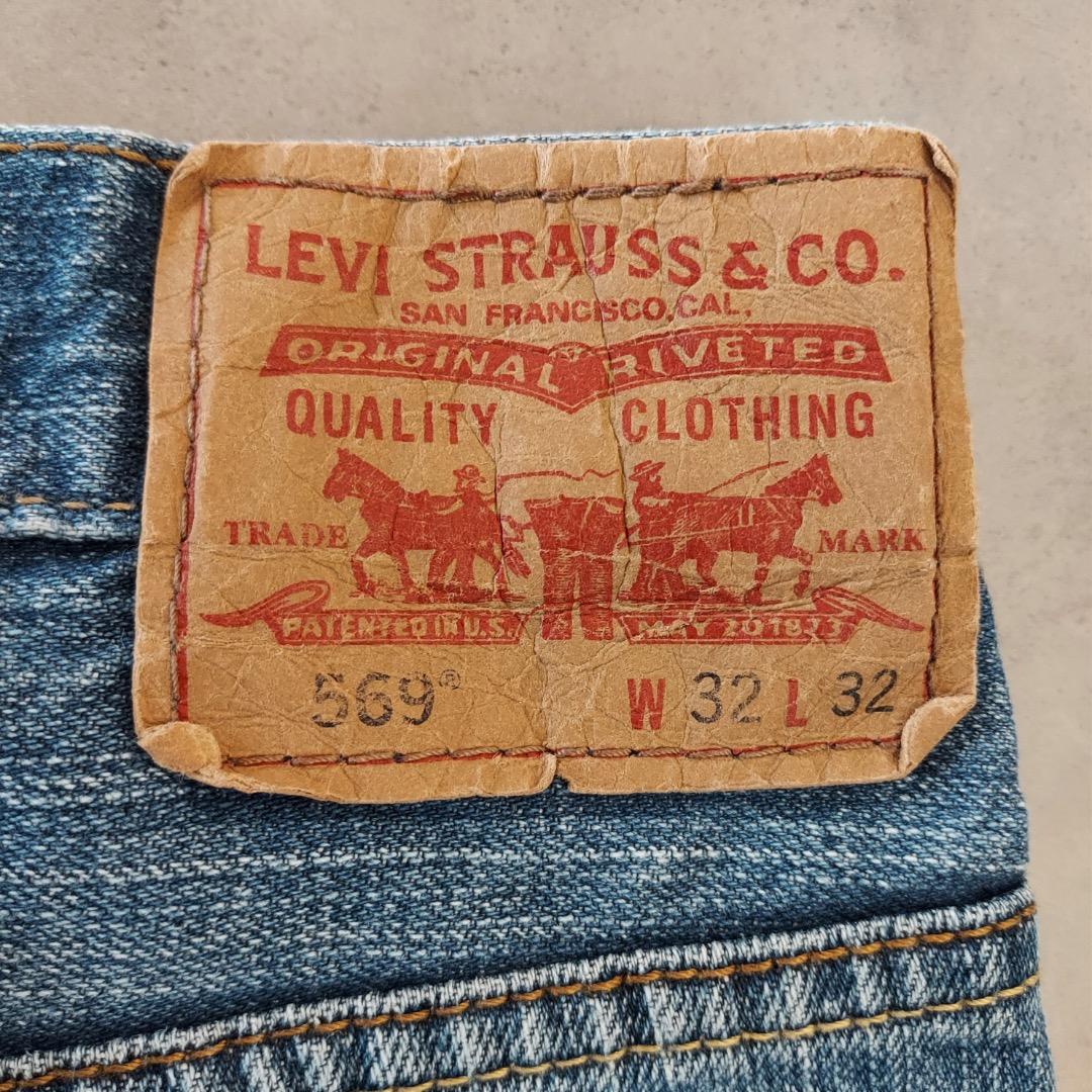 リーバイス569 Levis W32 ブルーデニム 青 ボトム 古着 19181
