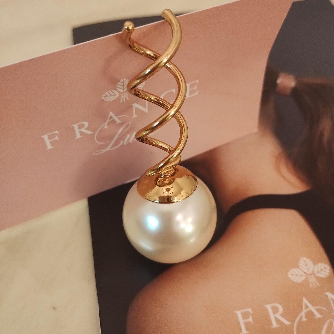 FRANCE Luxe 完売品❢パール スパイラルスクリューピン ¥13640