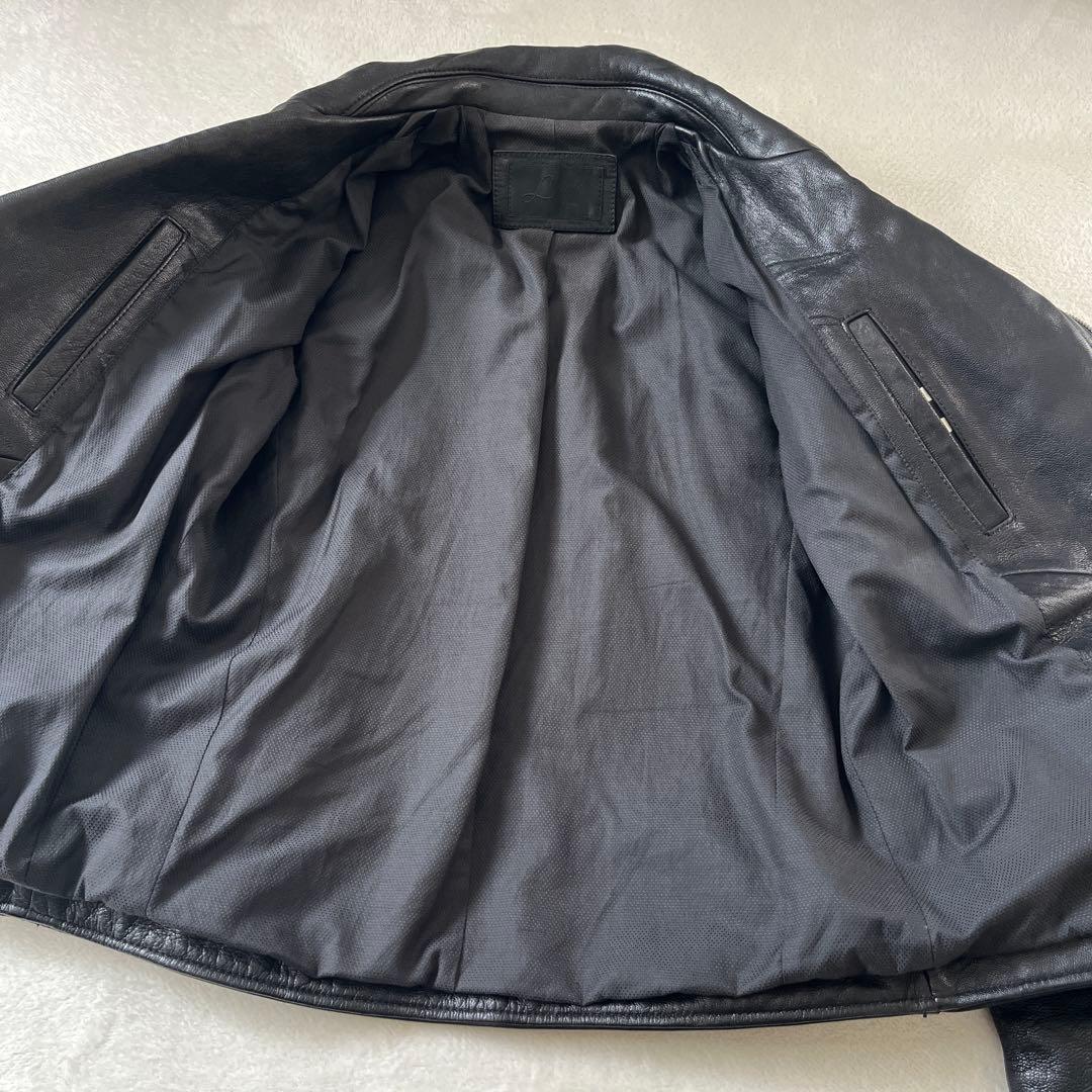 ダブル　ライダース　ジャケット　レザー　ブラック　ジャックローズ ラブメゾン