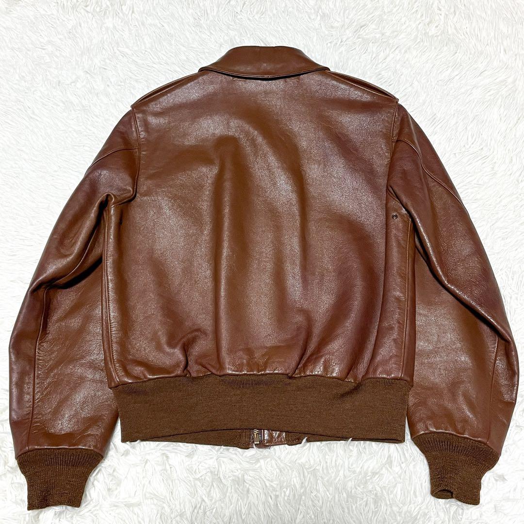 初期 バズリクソンズ A-2 レザージャケット ホースハイド 馬革 リブ良好！