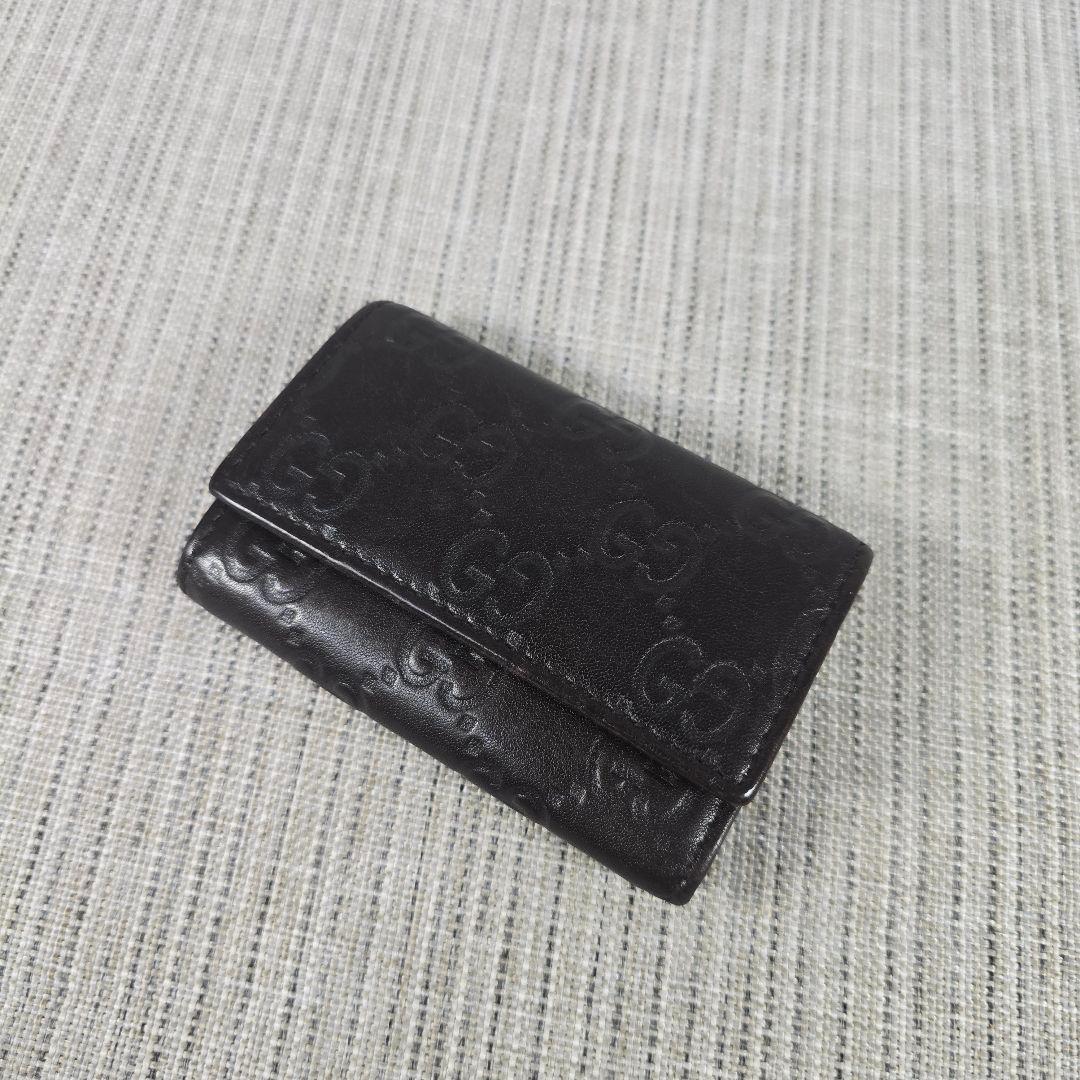 極美品　GUCCI　グッチ　6連　キーケース　グッチシマ　シマライン　レザー