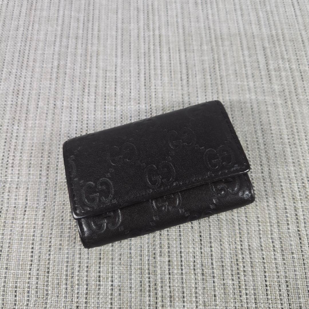 極美品　GUCCI　グッチ　6連　キーケース　グッチシマ　シマライン　レザー