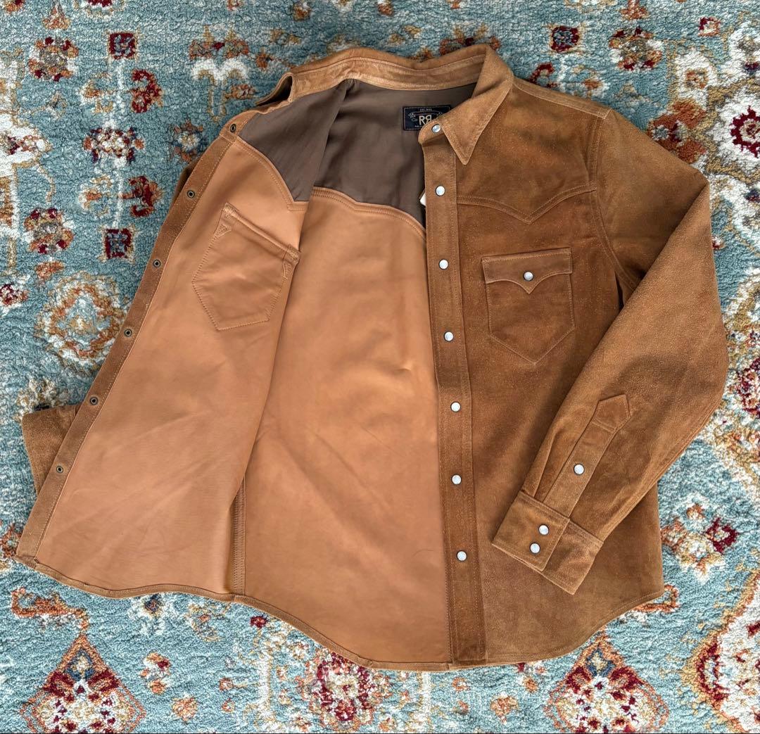 【最終価格!!!】未使用 RRL Suede Western Shirt
