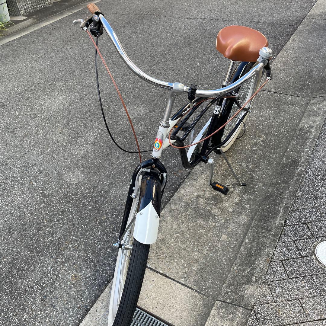 レインボービーチクルーザー 自転車 青/ 白