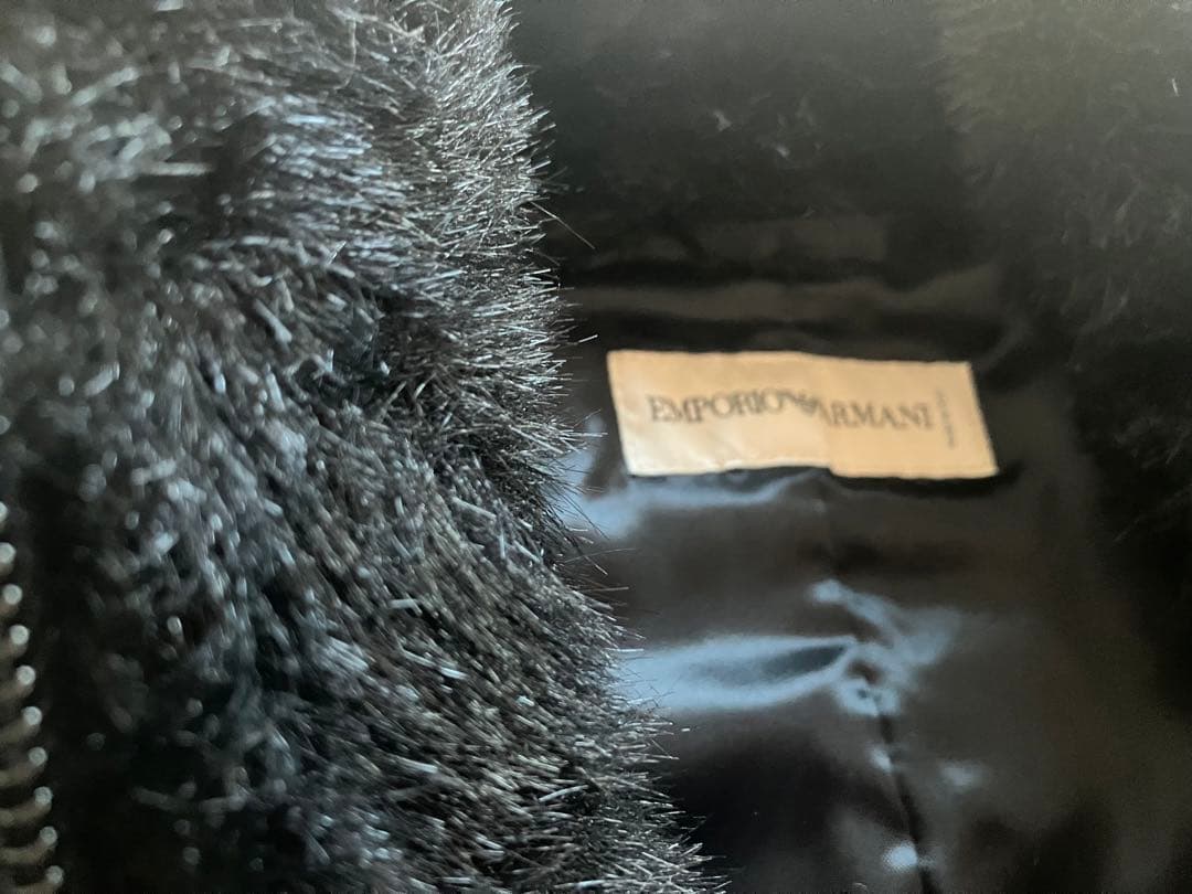 k*u様 Emporio Armani 黒ファー ジャケット　フェイクファー