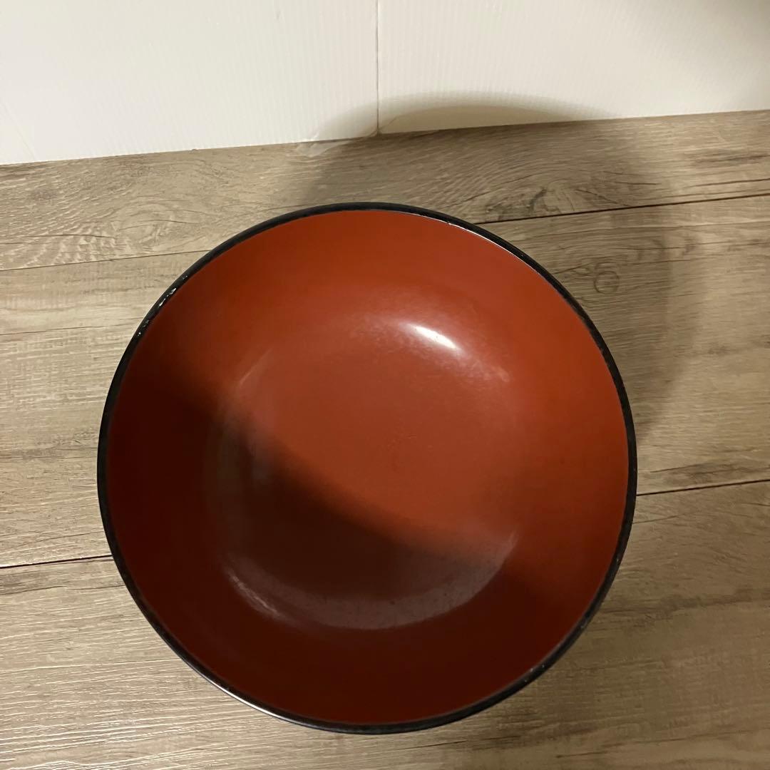 D-4 【和モダン】秀衡塗り 漆器 どんぶり 鉢 金箔 朱塗り 盛り鉢 丼