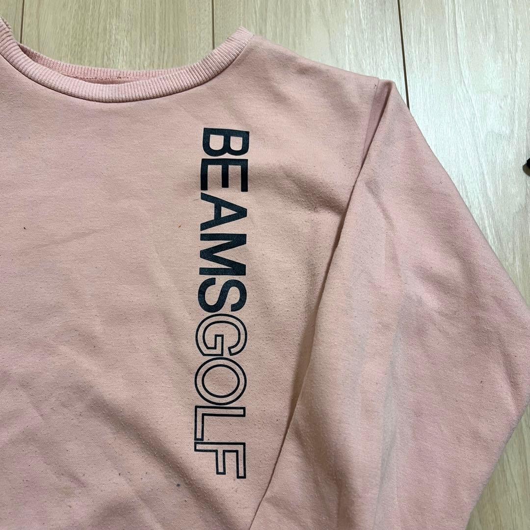 BEAMS GOLF ピンク ロゴ　トレーナー　ビームス　ゴルフ