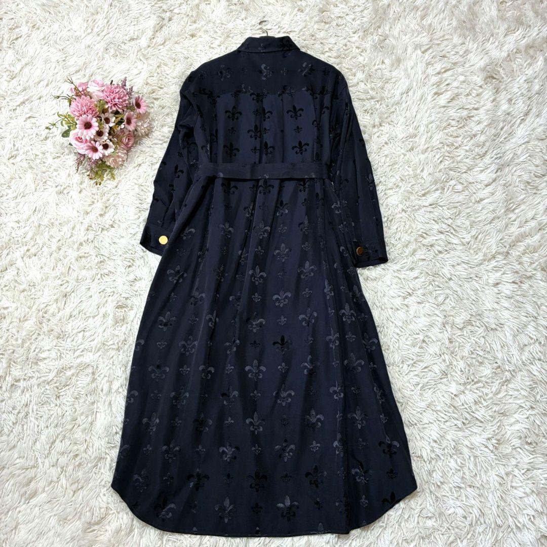 【極美品♡定価5.2万】グレースコンチネンタル　グログランジャガードシャツドレス
