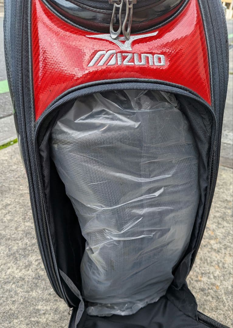 Mizuno MPクラフトゴルフキャディバッグ 黒/赤 中古