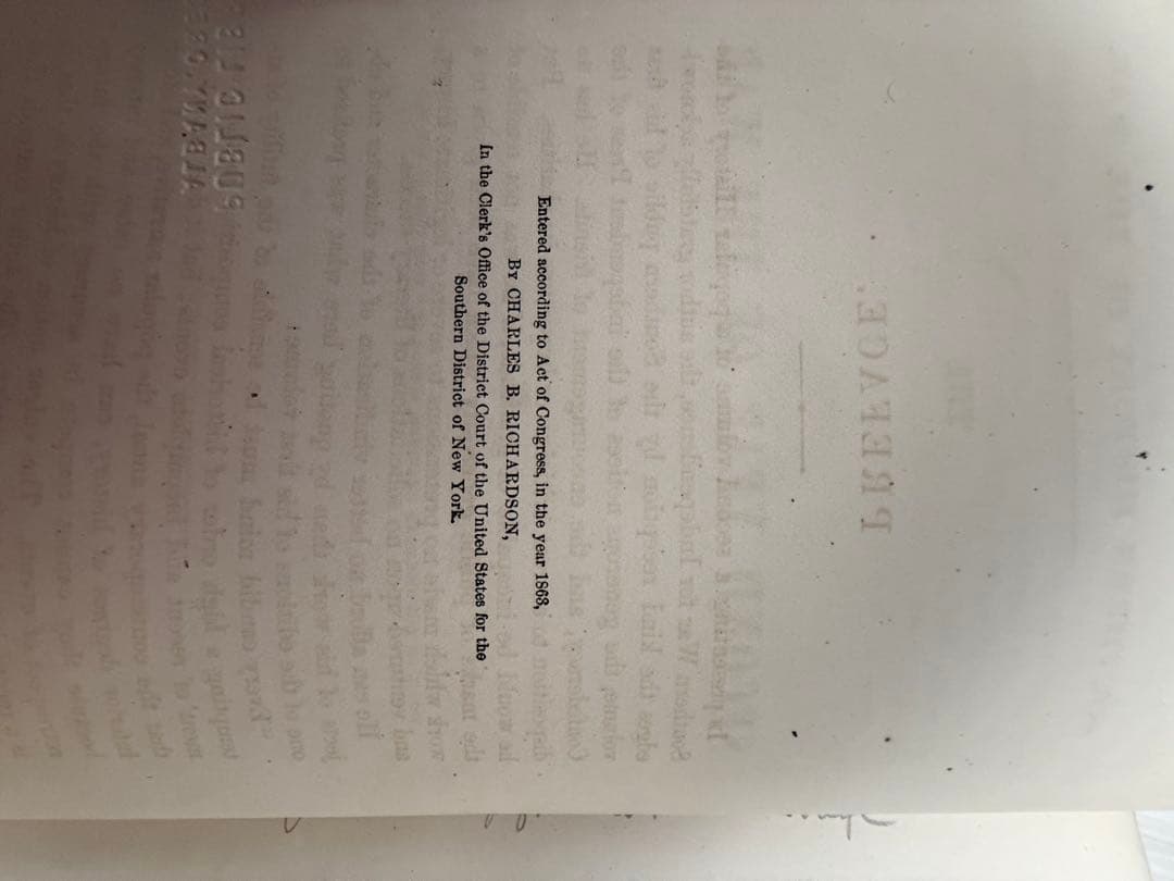 【歴史書】古書1864年 南北戦争史 金箔装飾 / 米国ロッジ蔵書印あり