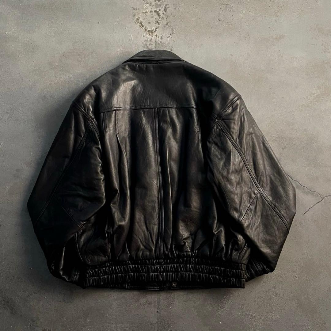 A-2“Classic“black“羊革 “短丈“bomber jacket