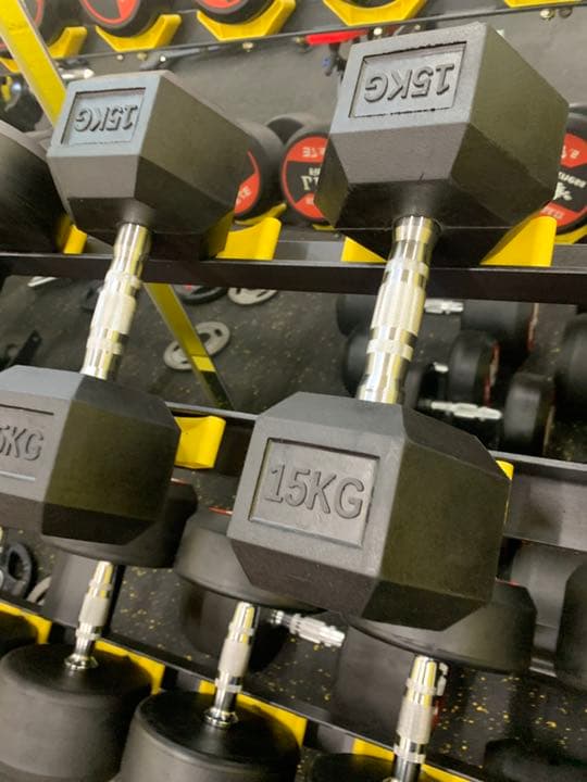 ラバーヘックス  ダンベル12.5kg から20kg