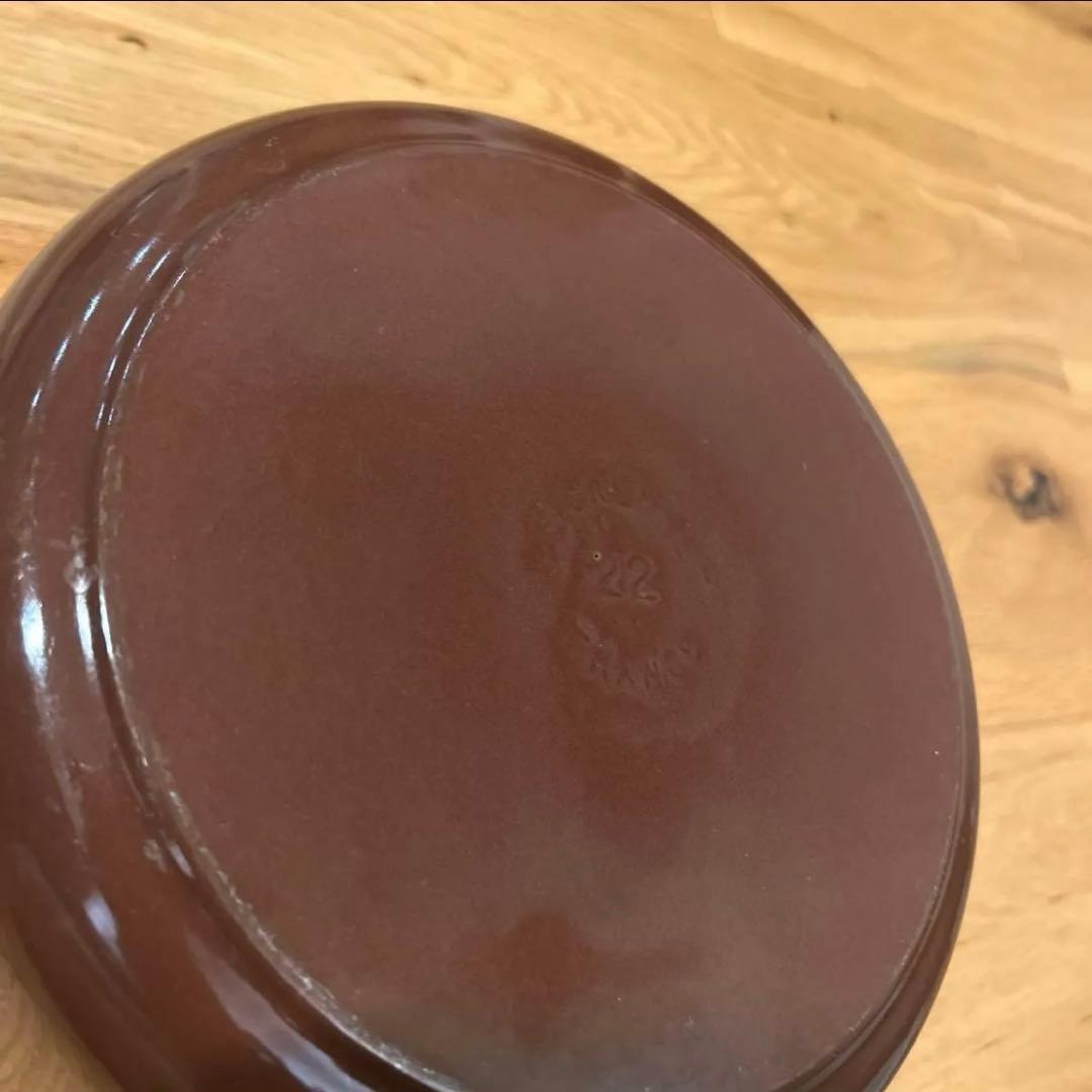 LE CREUSET ココットロンド　ブラウン　22 ル・クルーゼ　茶色