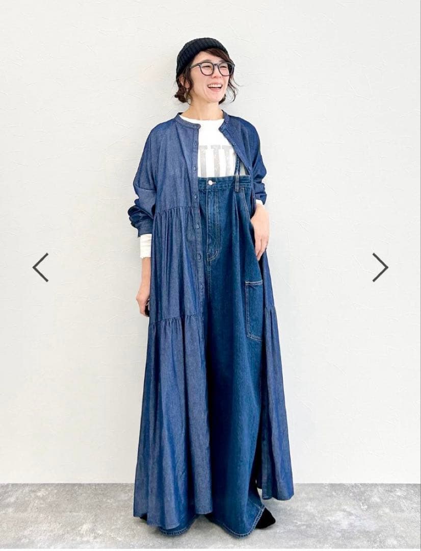 ニコアンド 大人なデニムワンピース erinkoさんプロデュース メイクスタッフ