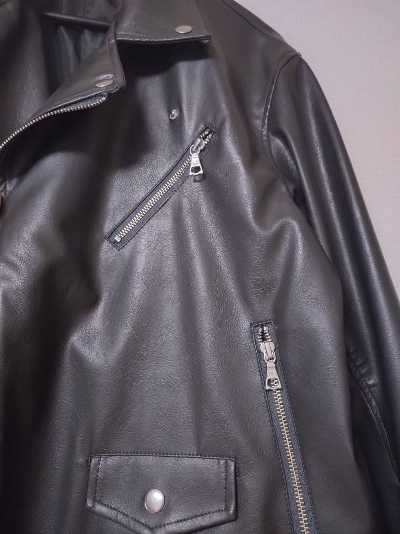 【CLEL】クレイル 　ライダースジャケット 　チャコールグレー　ＸＳ