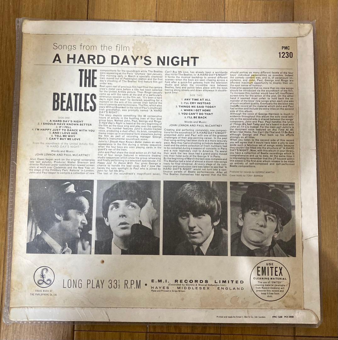 稀少デンマーク初回Mono極品Beatlesハードデイズナイトビートルズレコード