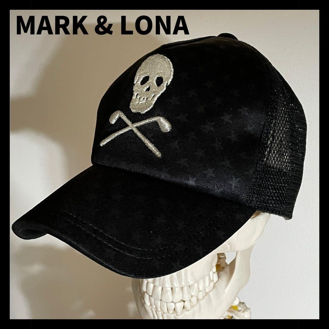 MARK & LONA マークアンドロナ　スカル刺繍　メッシュ ゴルフ キャップ
