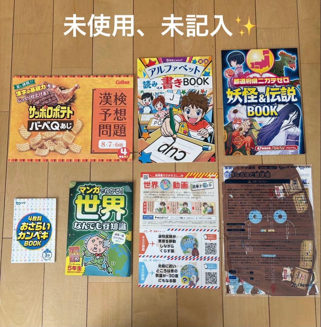 【未記入多数】進研ゼミ　小学講座　チャレンジ４年生　2024年度　4教科➕英語
