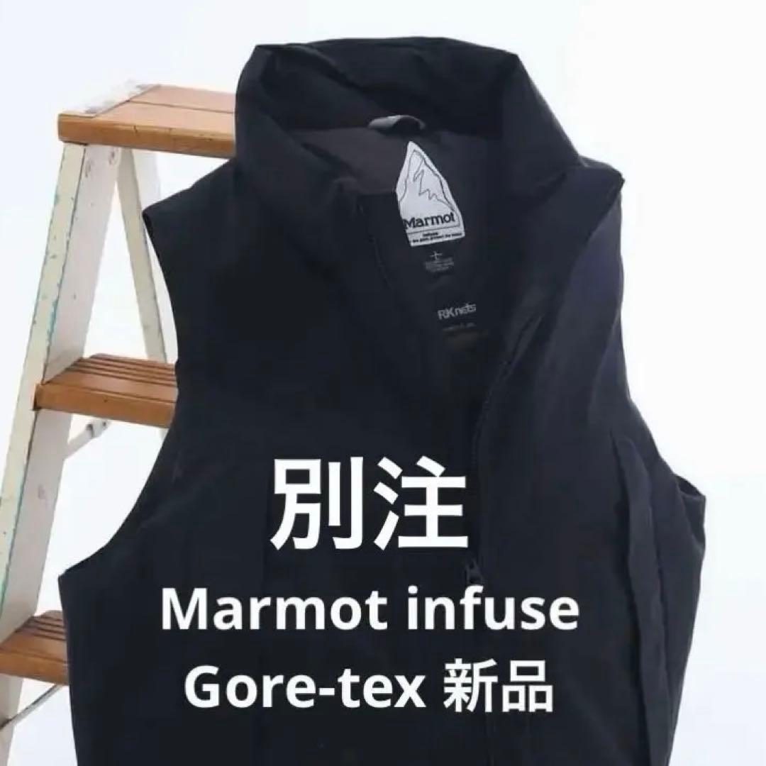 新品未使用 別注 marmot goretex vest ゴアテックス 黒 XL