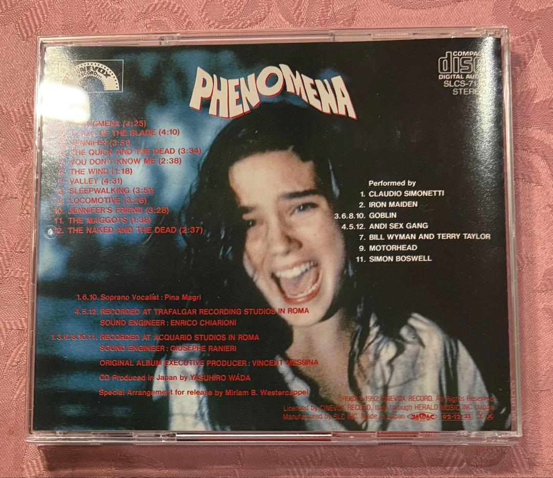 PHENOMENA フェノミナ　オリジナルサウンドトラック CD