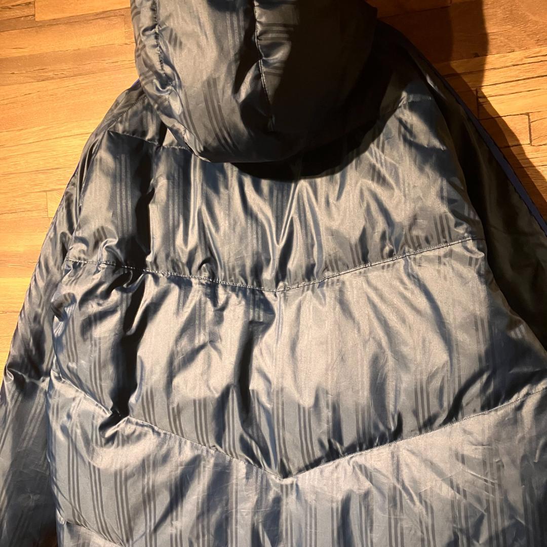 adidas　アディダス　ベンチコート　ダウン80%　紺/青　サイズL
